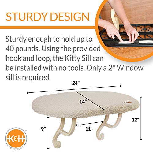 K&H Kitty Schweller Fleece Bed, 35.6 x 61 cm