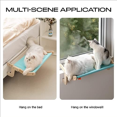MewooFun Cat Window Perch Hammock - Blue/Grey