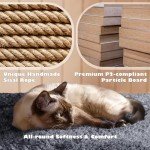 Toulifly Cat Condo with Scratching Post - Gray
