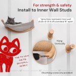 Ruby Road Wall-Mounted Cat Hammock Shelf with Steps