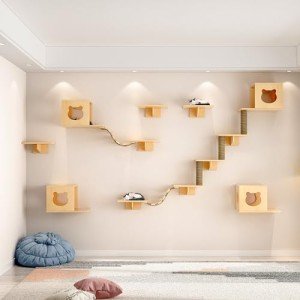 Cat Wall Shelves and Perches with Condos