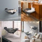 Foldable Wall-Mounted Cat Hammock Bed - Gray