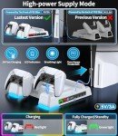 PS5 Vertical Stand with RGB Fan and Game Slots
