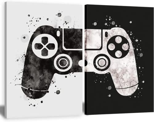 Framed Gamepad Canvas Wall Art for Gamers