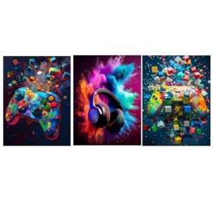 Framed Gaming Wall Art Set - 3 Pieces