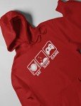 Eat Sleep Game Hoodie for Gamers - Medium Red