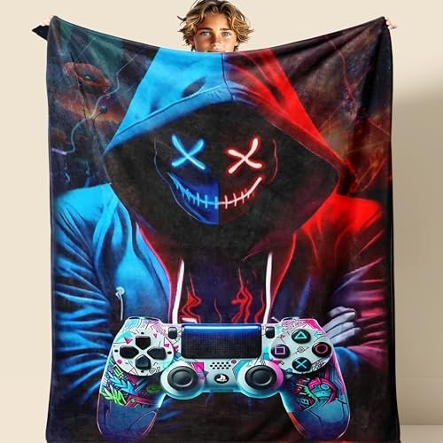 Gamer Throw Blanket for Kids and Teens