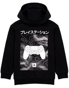 PlayStation Kids Black Hoodie with Japanese Logo