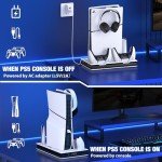 PS5 Stand with Cooling Fan & Controller Charger