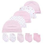 Organic Cotton Baby Hat and Mittens Set