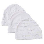 Organic Cotton Baby Cap and Mitten Set - White