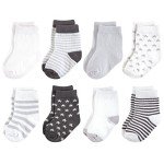 Touched by Nature Organic Cotton Baby Socks, Charcoal Stars