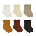 Organic Cotton Baby Grip Ankle Socks - 6 Pairs