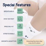 12 Pairs Organic Cotton Baby Socks, Unisex 0-6 Months