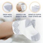 12 Pairs Organic Cotton Baby Socks, Unisex 0-6 Months