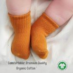 Organic Cotton Baby Grip Ankle Socks - 6 Pairs
