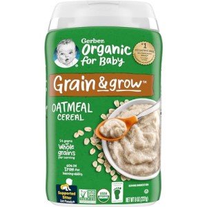 Organic Oatmeal Baby Cereal by Gerber, 8 Oz