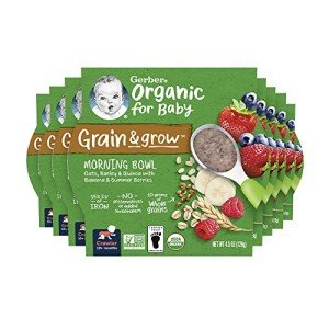 Gerber Organic Oats & Berries Baby Bowl 8-Pack