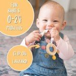 Organic Baby Teething Toy with Silicone and Wood