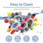 Organic Baby Teething Toy with Silicone and Wood