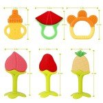 NASHRIO Organic Silicone Teething Toys - Pack of 6