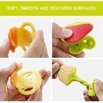 NASHRIO Organic Silicone Teething Toys - Pack of 6