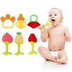 NASHRIO Organic Silicone Teething Toys - Pack of 6