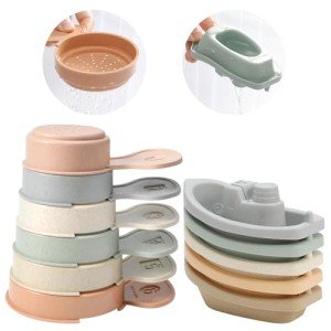 Floating Bath Boats Set with Bathing Spoon