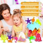 Suction Cup Ocean Animal Bath Toy Set, 18 Pcs