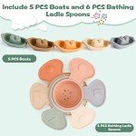 Floating Bath Boats Set with Bathing Spoon