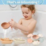 Floating Bath Boats Set with Bathing Spoon