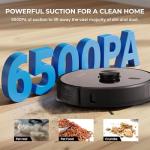 Olsen & Smith Smart Robot Vacuum Mop, 6500Pa Suction