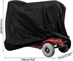 Heavy-Duty Waterproof Mobility Scooter Cover, Black