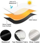 Heavy-Duty Waterproof Mobility Scooter Cover, Black