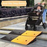Non-Slip Heavy Duty Rubber Curb Ramp