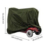 Heavy Duty Waterproof Mobility Scooter Cover – Green