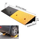 Non-Slip Heavy Duty Rubber Curb Ramp