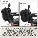 XL Crutch Bag for Mobility Scooters - Black