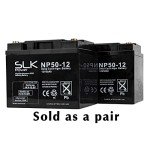 Reliable Pair of 12V 50Ah AGM Batteries