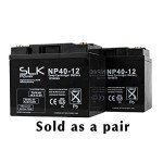 Power Mobility Scooter AGM Battery Pair 12v 40ah