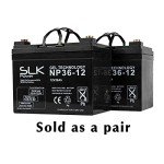 Reliable Pair of 12V 36Ah Gel Batteries for Scooters