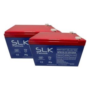 SLK Platinum 12V 15Ah GEL Battery Pair