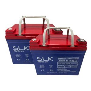 SLK Platinum 12v 36Ah Mobility Scooter Battery Pair