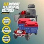 SLK Platinum 12V 75Ah Gel Battery Pair for Scooters