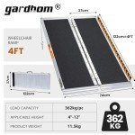 4FT Foldable Aluminum Wheelchair Ramp for Home