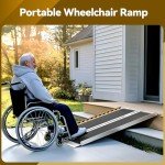 4FT Foldable Aluminum Wheelchair Ramp for Home