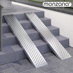 Heavy Duty Galvanized Steel Loading Ramps - 400kg Capacity