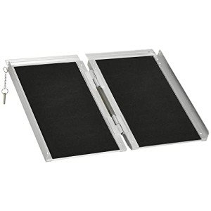 HOMCOM Portable Folding Aluminium Wheelchair Ramp