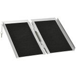 HOMCOM Portable Folding Aluminium Wheelchair Ramp