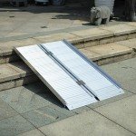 Foldable 2FT Aluminum Wheelchair Ramp with Non-Skid Surface